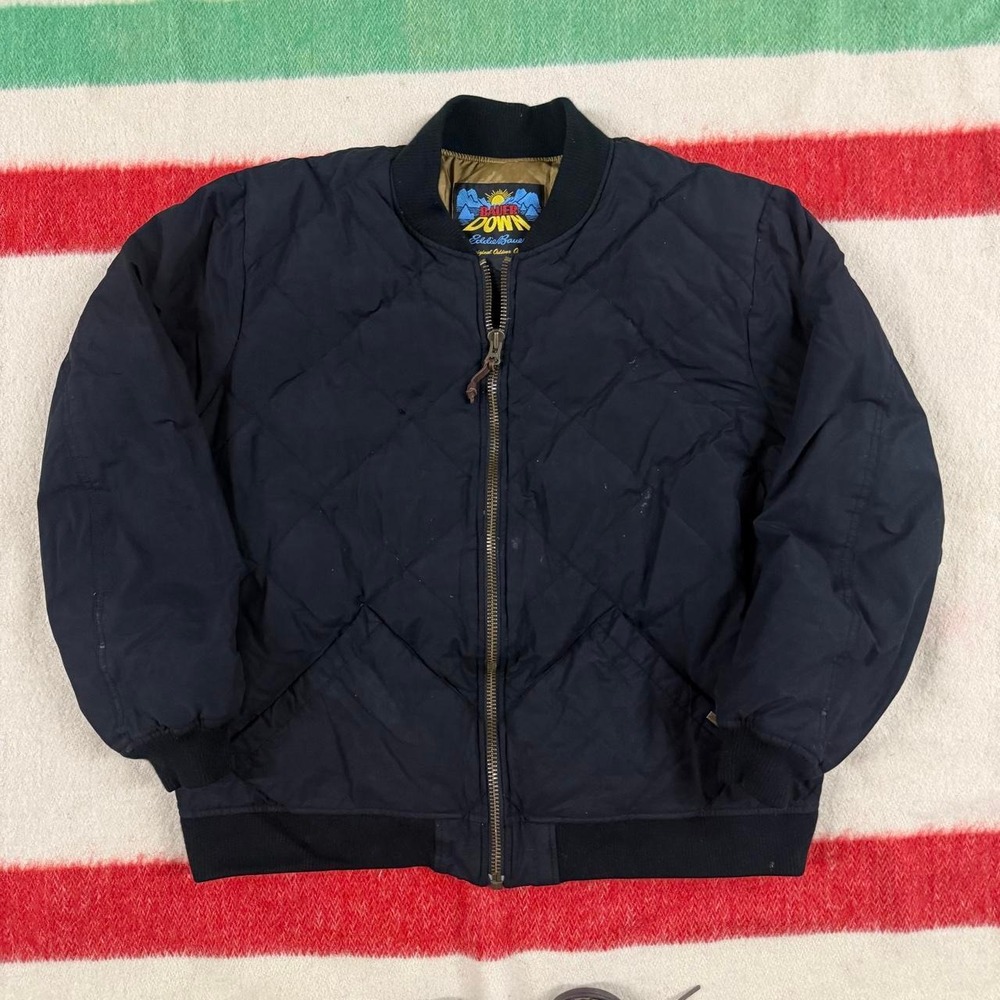Eddie Bauer Down Bomber Jacket 1936 Skyliner Model Mens XXL Quilted SOME WEAR
